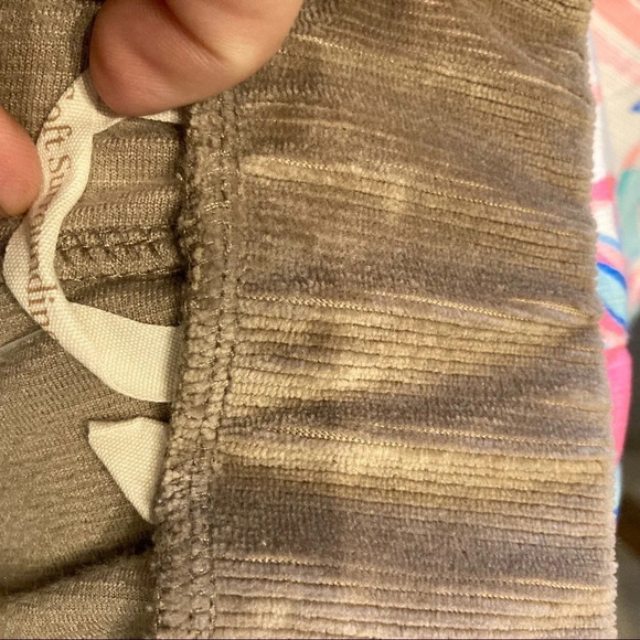 Soft Surroundings Velvet Ribbed Wide Leg Pants Sz M Latte - Picture 4 of 6